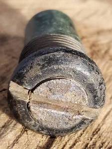 lot 409 image: Civil War Hotchkiss Pattern Cannon Shell Time Fuse Holder