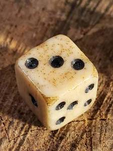 lot 415 image: Original Pair of Hand Carved Dice from The Civil War Era
