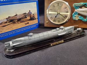 lot 440 image: Raising the Civil War Submarine Hunley, Book, Model & Clock