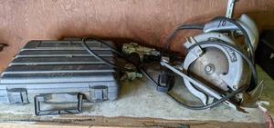 lot 21 image: Circular Saw, Staple Gun, Vintage Power Drill