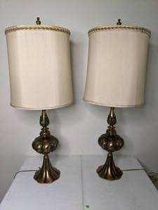 lot 229 image: Pair of Elegant Tall Table Lamps