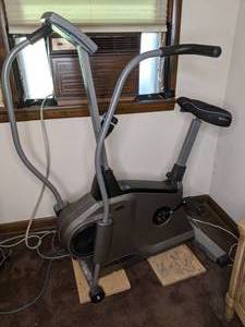 lot 205 image: Vision Fitness E4000 Dual Action Upright Indoor Bike