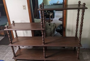 lot 328 image: Vintage Multi Tier Wood Shelf