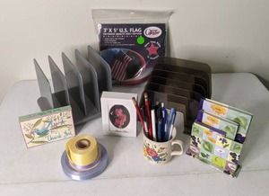 lot 251 image: U.S. Flag, Office Supplies, Thank You Notes, etc.