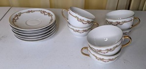 lot 256 image: Victoria Austria China Set of Teacups and Sacuers