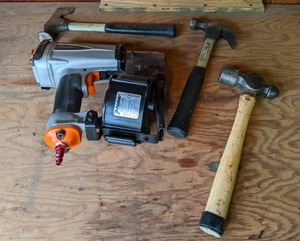 lot 43 image: Roofing Nailer and (3) Hammers