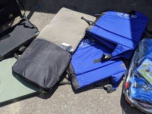 lot 185 image: Life Jacket and Bench Seat Cushions