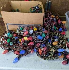lot 68 image: Colorful Large Bulb Christmas Lights