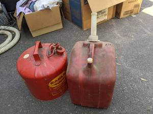 lot 154 image: (2) Vintage Gas Cans Eagle Manufacturing