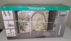 lot 290 image: Lacuna Single-Handle Pull-Down Sprayer Kitchen Faucet in Steel Optic