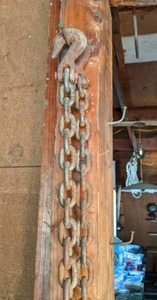 lot 484 image: Vintage Tow Chains with Clevis Hooks (x2)