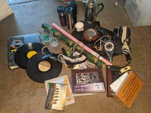 lot 490 image: Vintage Hairdryer, Vintage Silver Coffee Pot, & Mixed Items see pictures