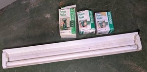 lot 470 image: (3) Outdoor Power Stakes & Strip Light