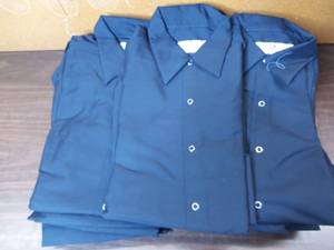 lot 6 image: Open Box 8 Navy Blue G&K Long Sleeve Snap Button Down Size L RG All New in Box