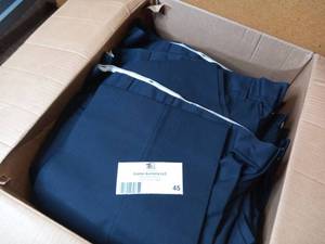 lot 45 image: 8 New In Box Dark Blue G&K Pants Size 34x28