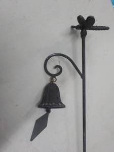 lot 74 image: Cast Iron Dragonfly and Bell Outdoo...
