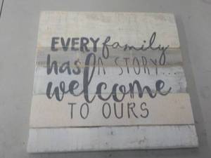 lot 78 image: Wood Sign 17  12 square...