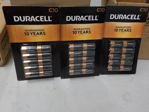 lot 208 image: 3 - 10 Packs Duracell C10 Batteries...