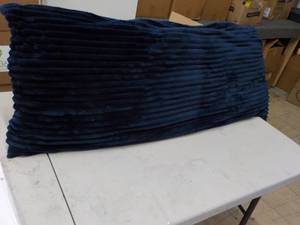 lot 215 image: Navy Blue Body Pillow 45 x 14 reall...