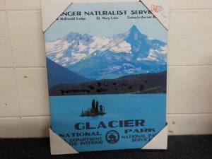 lot 223 image: Glacier National Park on Canvas fro...