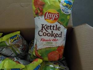 lot 265 image: Case of Lays Kettle Cooked Flamin...