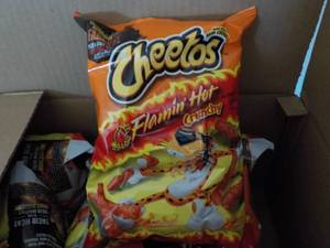 lot 304 image: 2 Cases Cheetos Flamin Hot Crunch S...