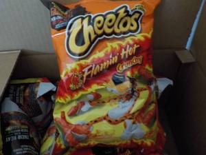 lot 305 image: 2 Cases Cheetos Flamin Hot Crunch S...
