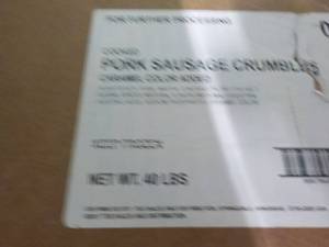lot 370 image: 40 lb Box Frozen Pork Crumbles...
