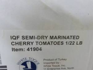 lot 375 image: 22 lb Box Frozen Marinated Cherry T...
