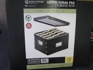lot 26 image: 4- LetterLegal Portable File Box 1...