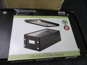 lot 29 image: 6- Media Storage Box Holds 26 DVDs ...