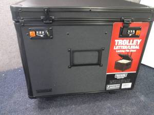 lot 30 image: Trolley Locking File Chest damaged...