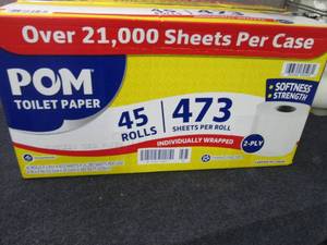 lot 35 image: Case of Pom Bath Tissue 2 ply473 S...