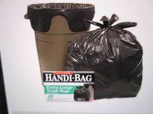 lot 53 image: 6- 40 ct Boxes HandiBag 33 Gallon T...