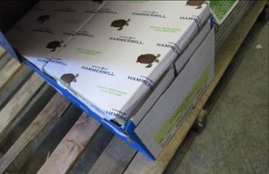 lot 57 image: Case of Hammermill Canary Colored p...