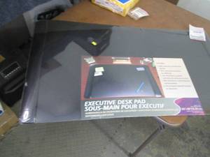 lot 81 image: Black Desk Mat- visible cut mark pl...