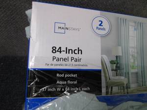 lot 110 image: 37x 84 inch Curtain Panel Pair...