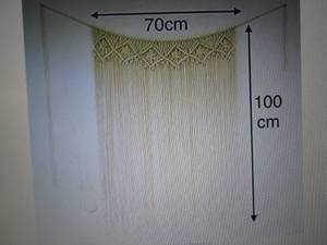 lot 117 image: 3 Yoggly Macrame Curtains (Beige)...