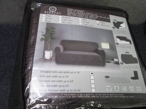 lot 126 image: Chocolate Oversized Sofa Slipcover...