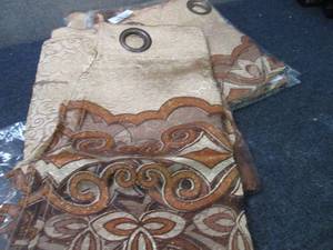 lot 136 image: 4 Ornate Grommeted Panels...