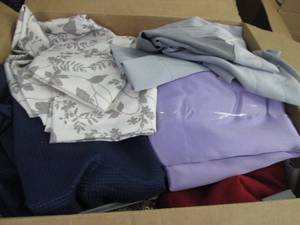 lot 156 image: Box of Assorted Curtain Panels...