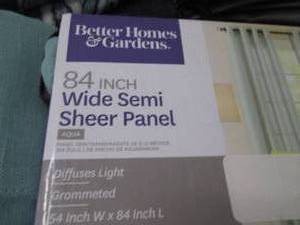 lot 180 image: 2- 54x84 inch Semi Sheer Panel...