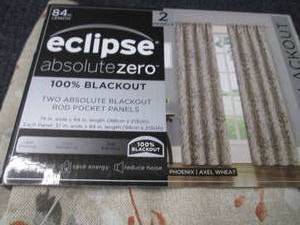 lot 195 image: Eclipse 37x84 inch Blackout Panel P...