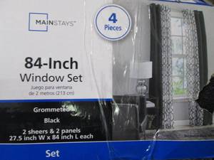 lot 196 image: Mainstays 84 inch Window Set...