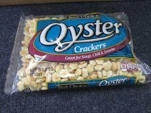 lot 208 image: Case of 12- 9 oz Bags Oyster Cracke...