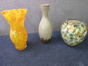 lot 225 image: 3 Large Assorted Vases...