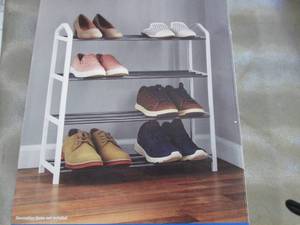 lot 271 image: Mainstays 4 Tier Shoe Rack...