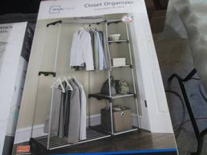 lot 275 image: Mainstays Closet Organizer open box...