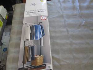 lot 278 image: Mainstays Adjustable 2 Tier Garment...