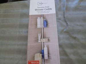 lot 283 image: Mainstays Tension Pole Shower Caddy...